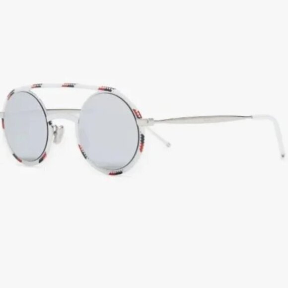 DIOR HOMME Synthesis 43mm Round Sunglasses Red White Black - Picture 4 of 4